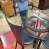 Round Glass Dining Table and 4 Chairs