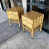 Sculpted Pair of Nightstands or End Tables