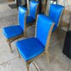 Set of 4 Blue Chairs side