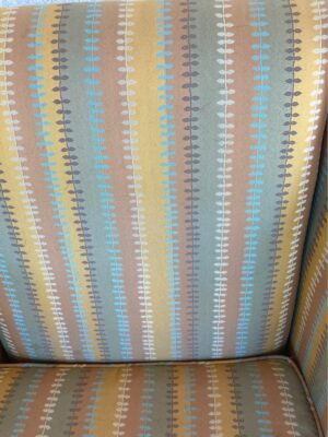 Two Living Romm Chairs Colorful Upholstery