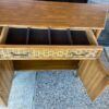 Vintage Dining Furniture Set - Bamboo Style lower cabinet open
