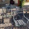 4 Patio Chairs Cast Iron or Aluminum