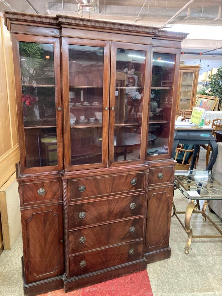 Antique Storage Cabinet and Desk front