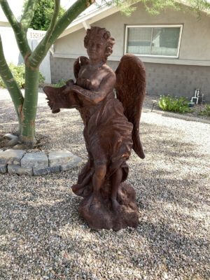 Cast Iron Angel Garden Statue