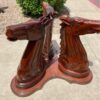 Hand Carved Wood Horse Head Dining Table