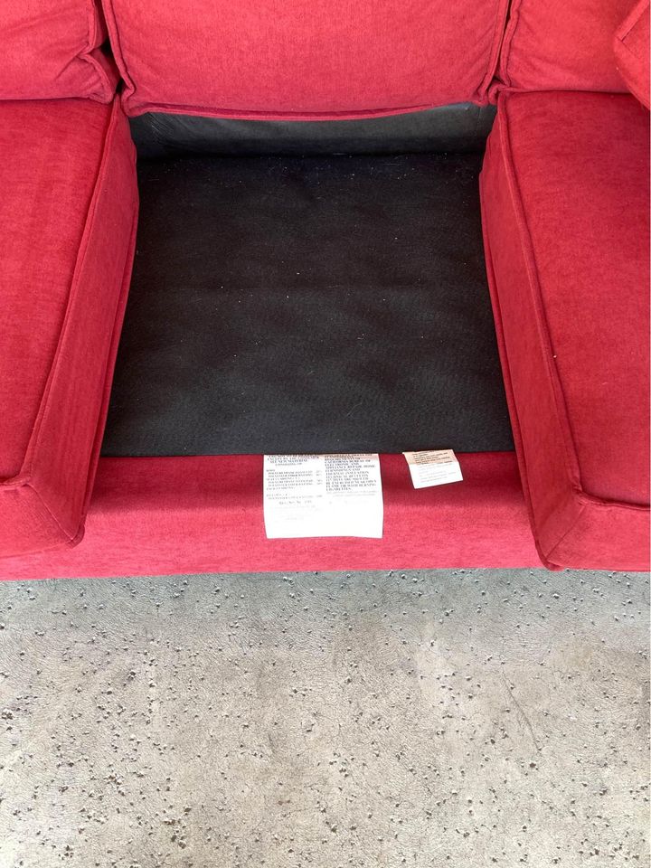 Modern Red Sofa label