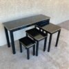 Set of 4 Black and Gold Tables