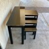Set of 4 Black and Gold Tables