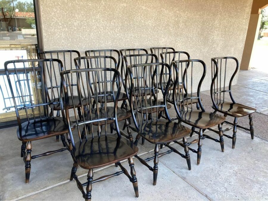 Set of 8 Spindle Chairs by Hooker Furniture