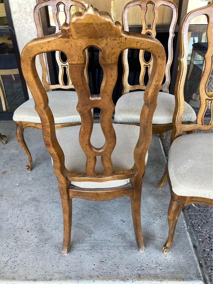 Set of Dining Chairs by Drexel back