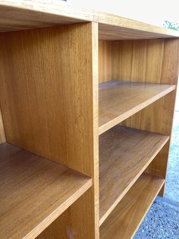 Small Teak Bookcase adjustable shelves