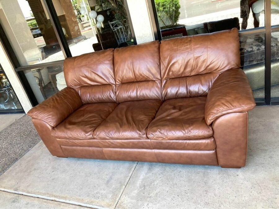 High Quality Used Brown Leather Sofa