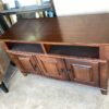 Low Wooden Entertainment Center