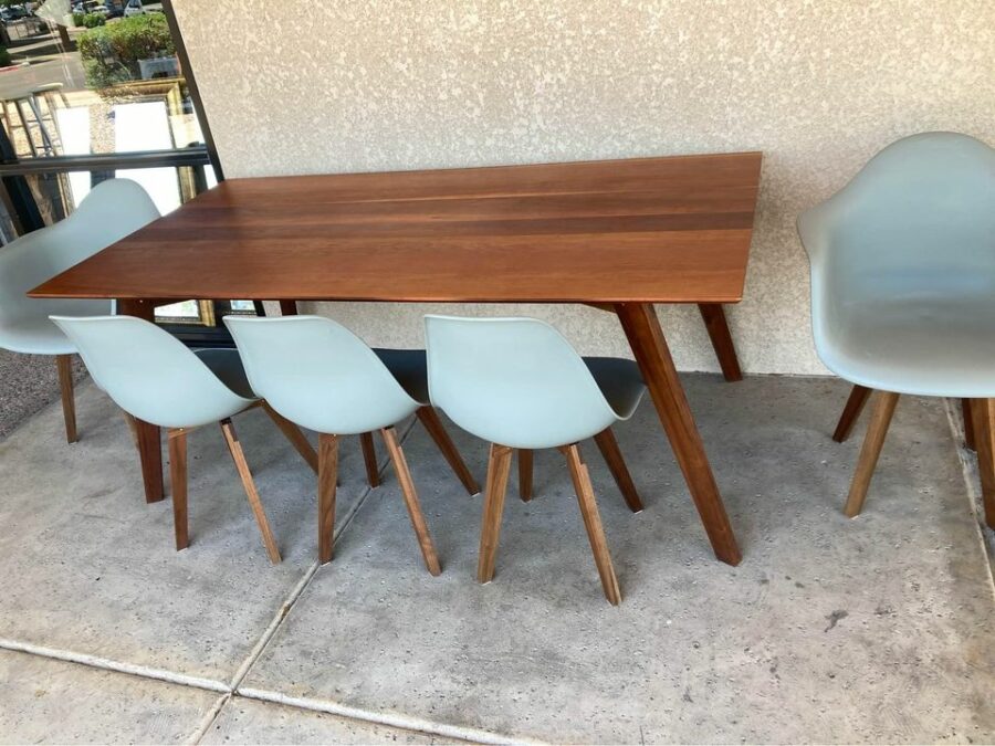 Modern Dining Table with Shell Chairs