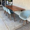 Modern Dining Table with Shell Chairs
