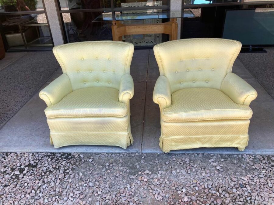 Pair of Vintage Yellow Chairs
