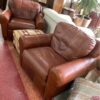 Saddle Brown Lane Leather Chairs
