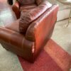 Saddle Brown Lane Leather Chairs pair back