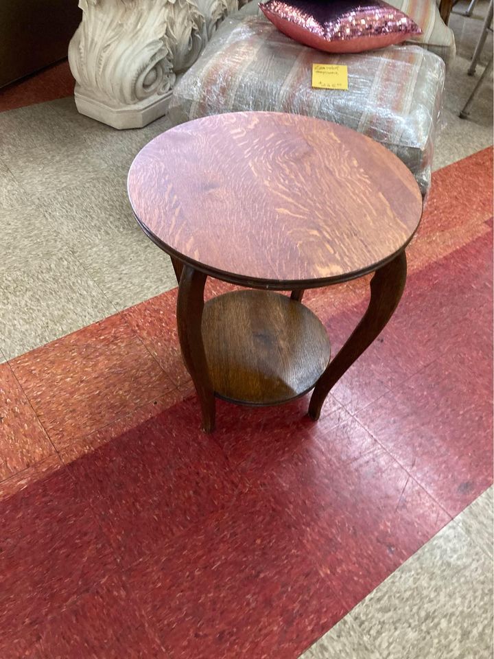 Small Antique Oak Side Table top