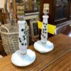 Small Pair of Milk Glass Lamps
