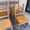 4 Rustic Mexican Dining Chairs