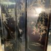 Black Lacquer Oriental Screen plants detail 1