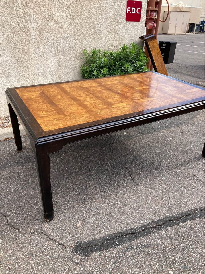Large Dining Table with Two Leaves side