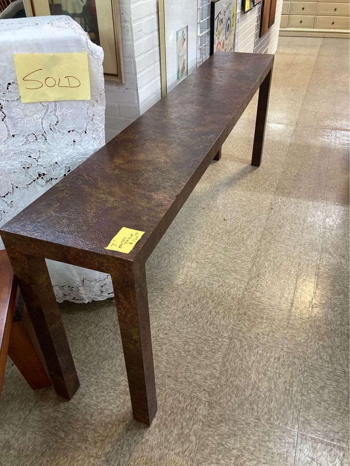 Long Brown Entry Table