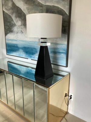 Modern Black Table Lamp with Shade