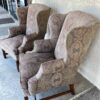Pair of Wingback Chairs by Henredon side