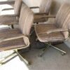 Set of 4 1986 Vintage Chairs on Casters side