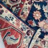 Handmade Red and Blue Rug back
