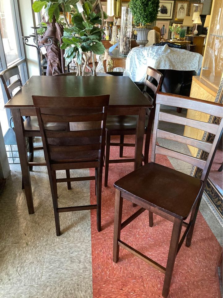 High Top Table with Four Chairs chair