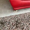 Red Leather Sofa foot