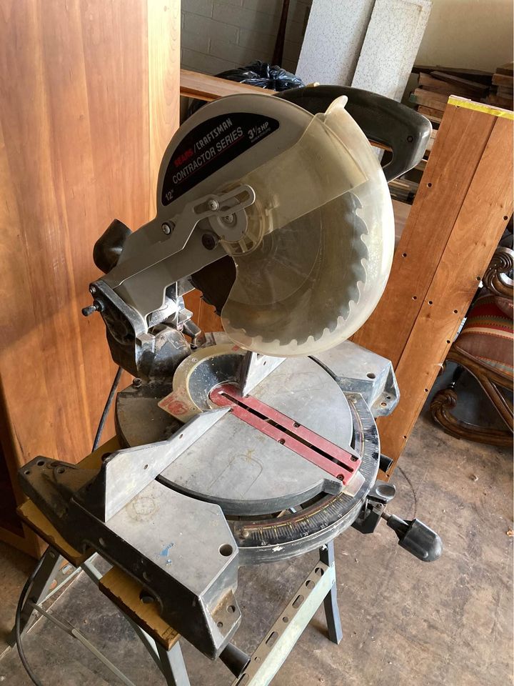Craftsman Miter Chop Saw with stand side