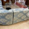Curved Blue Sectional Sofa section back