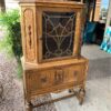 Antique Oak China Hutch Cabinet