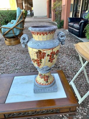 Indoor Outdoor Rams Head Vase