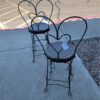 Iron Ice Cream Parlor Style Chairs backs