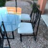 Modern Black And Glass Dining Set chairs