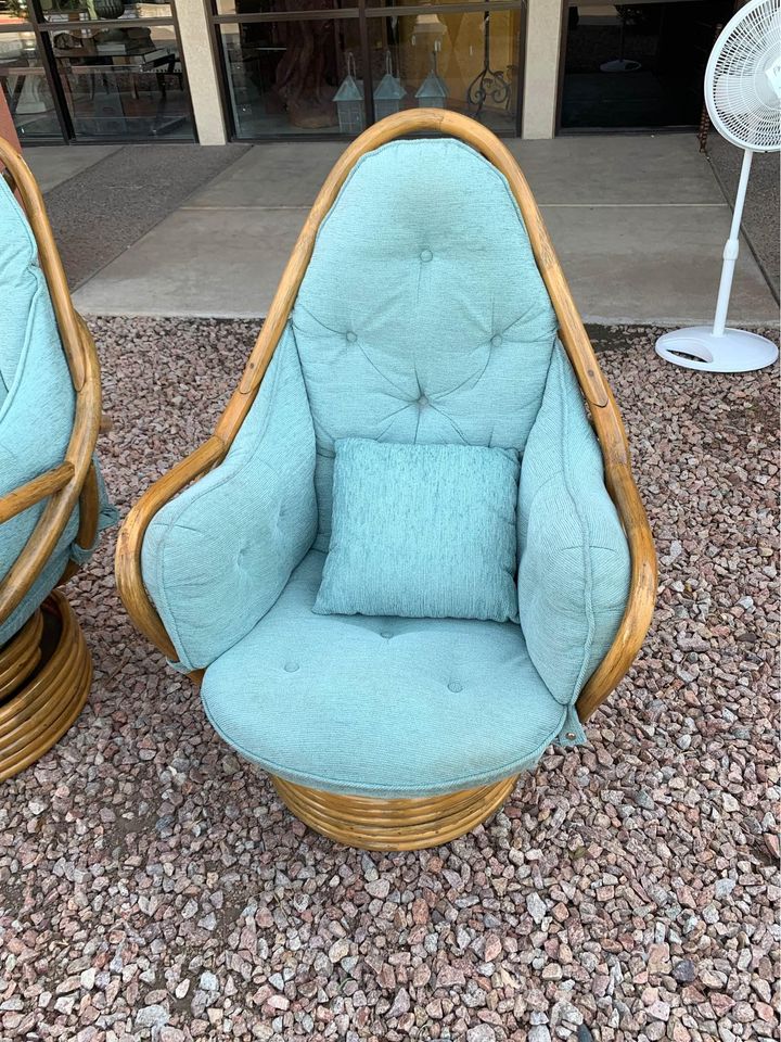 Vintage High Back Swivel Chairs single