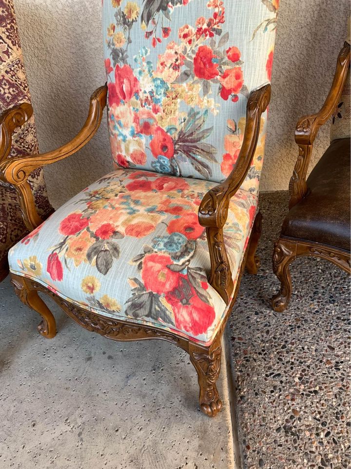 Colorful Armchairs blue floral