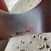 Iridescent Metal Art Ribbon Sculpture signature