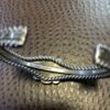 Navajo Silver and Turquoise Bracelet engraving