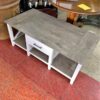 Gray and White Coffee Table or tv stand