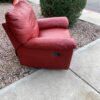 Red Leather Rocker Recliner angle