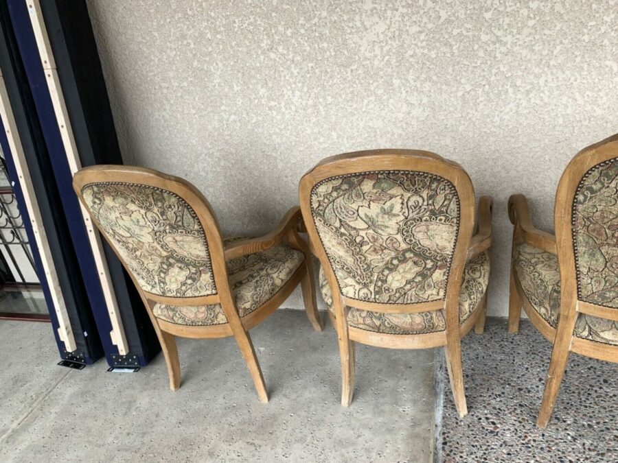 Vintage Dining Room Armchairs back