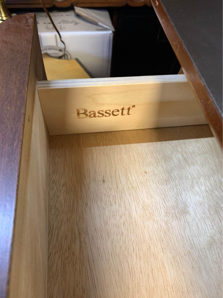 Bassett Dresser and Two Nightstands maker