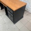 Black and Oak Work Desk side