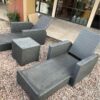Patio Lounge Chairs with Table set with no cushions